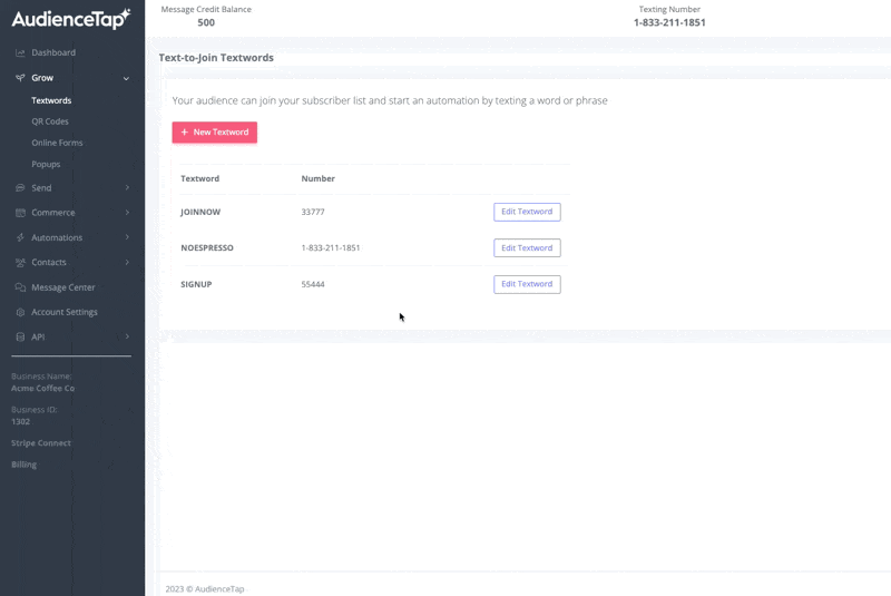 Using custom fields with TextWords