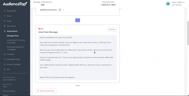 Adding conditional filters to a message flow